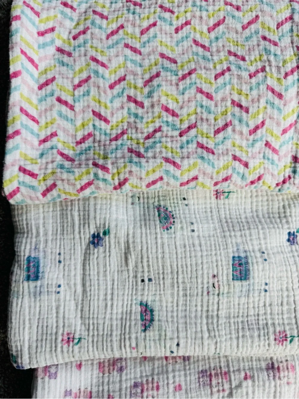 Baby girl Muslin Swaddle Blanket Bundle 4 Pack Baby Neutral Prints LULUJO